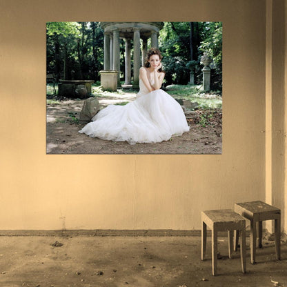 Emmy Rossum Beautiful Dress Forest Actress Wall Art Print Poster