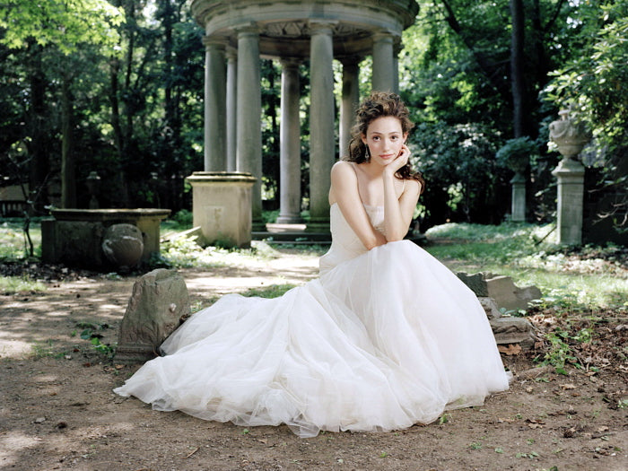 Emmy Rossum Beautiful Dress Forest Actress Wall Art Print Poster