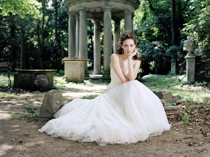 Emmy Rossum Beautiful Dress Forest Actress Wall Art Print Poster