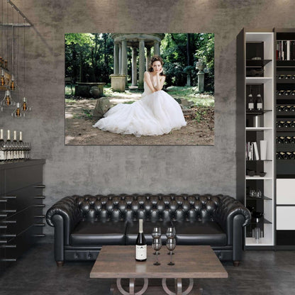 Emmy Rossum Beautiful Dress Forest Actress Wall Art Print Poster