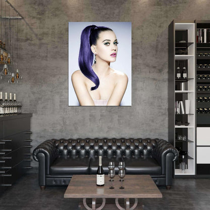 Katy Perry Beautiful Make Up Portrait Pop Music Singer Wall Art Print Poster