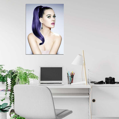Katy Perry Beautiful Make Up Portrait Pop Music Singer Wall Art Print Poster