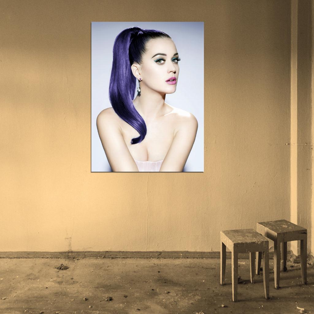 Katy Perry Beautiful Make Up Portrait Pop Music Singer Wall Art Print Poster