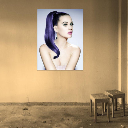 Katy Perry Beautiful Make Up Portrait Pop Music Singer Wall Art Print Poster