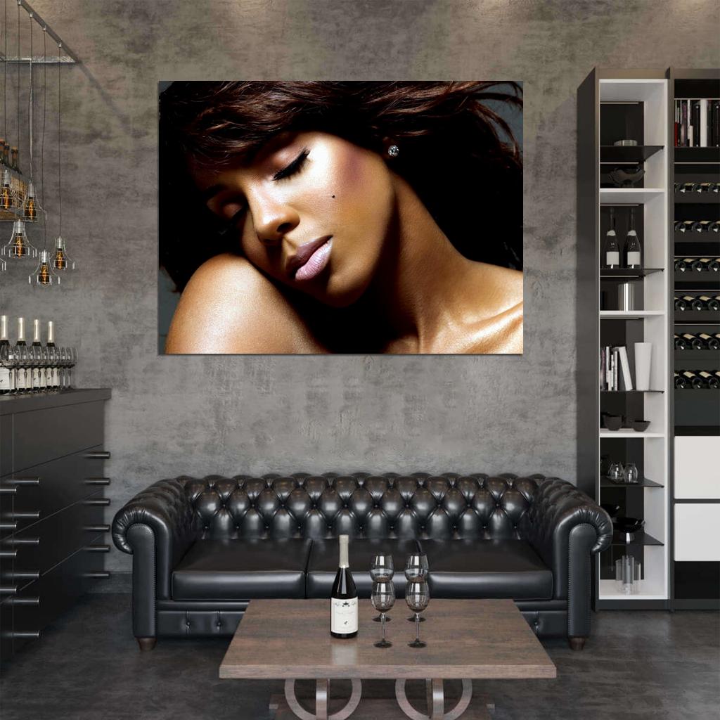 Kelly Rowland Cute Portrait R&B Pop Music Singer Wall Art Print Poster