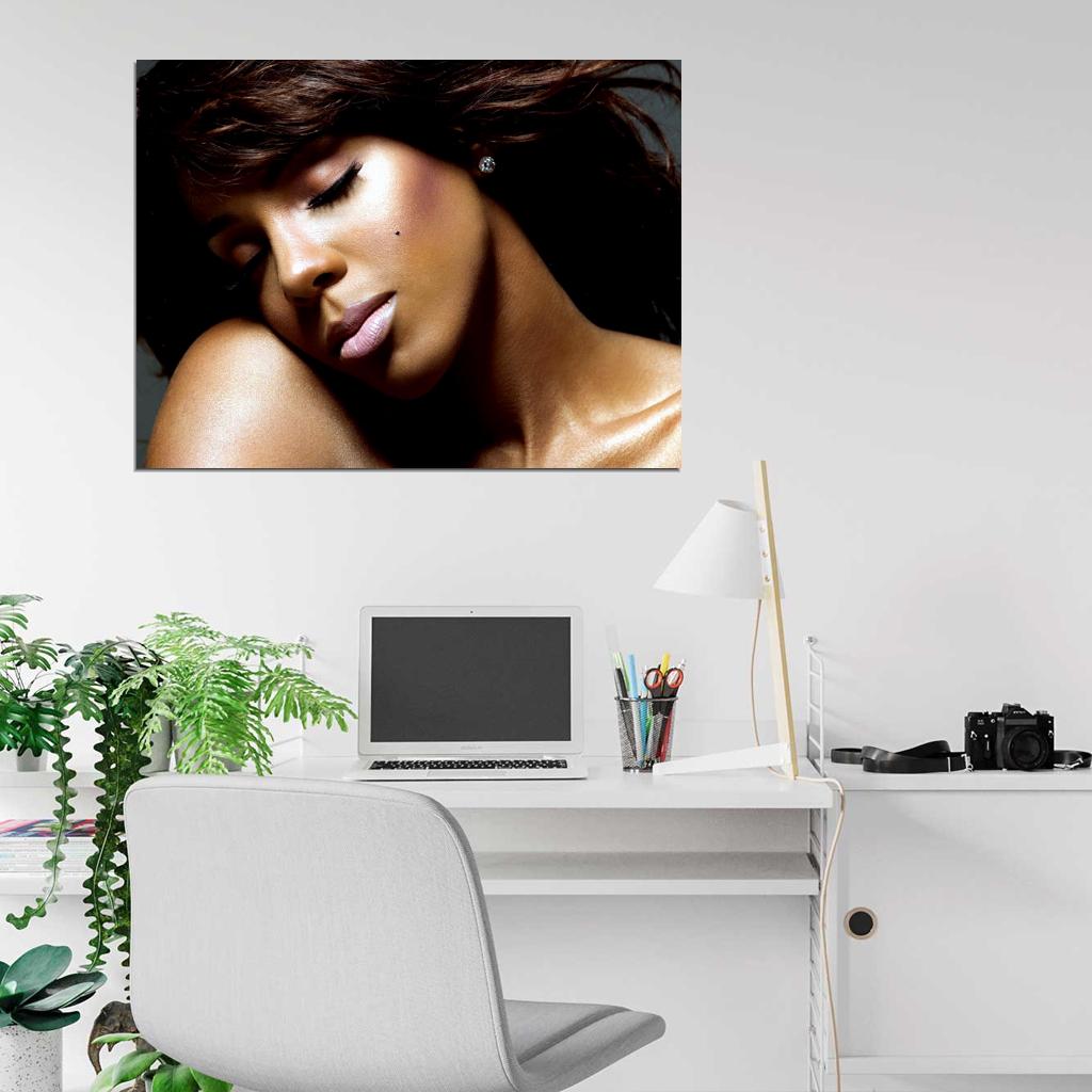Kelly Rowland Cute Portrait R&B Pop Music Singer Wall Art Print Poster
