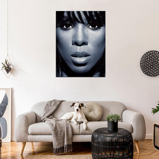Kelly Rowland Portrait R&B Pop Music Singer Wall Art Print Poster