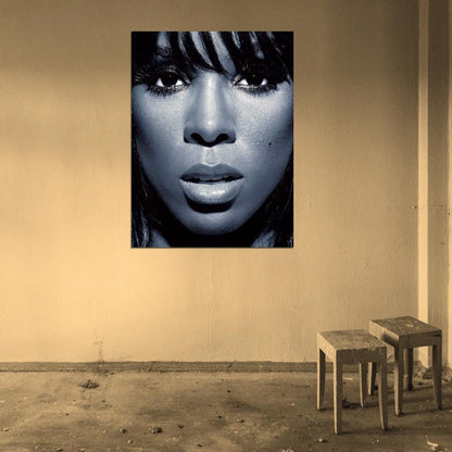 Kelly Rowland Portrait R&B Pop Music Singer Wall Art Print Poster