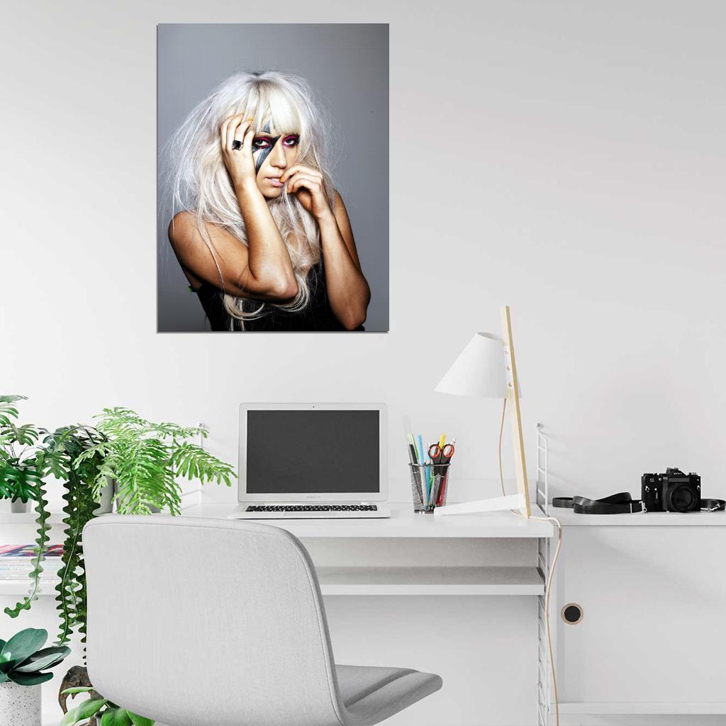 Lady Gaga Make Up Pop Rock Music Singer Wall Art Print Poster