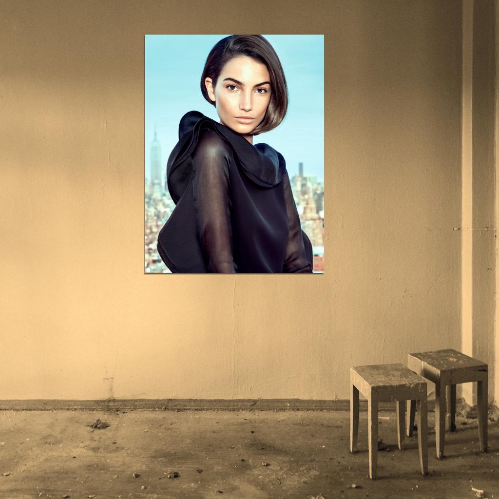 Lily Aldridge Model Wall Art Print Poster