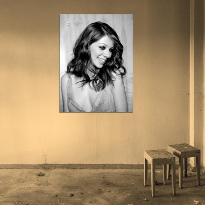 Michelle Trachtenberg Actress BW Wall Art Print Poster