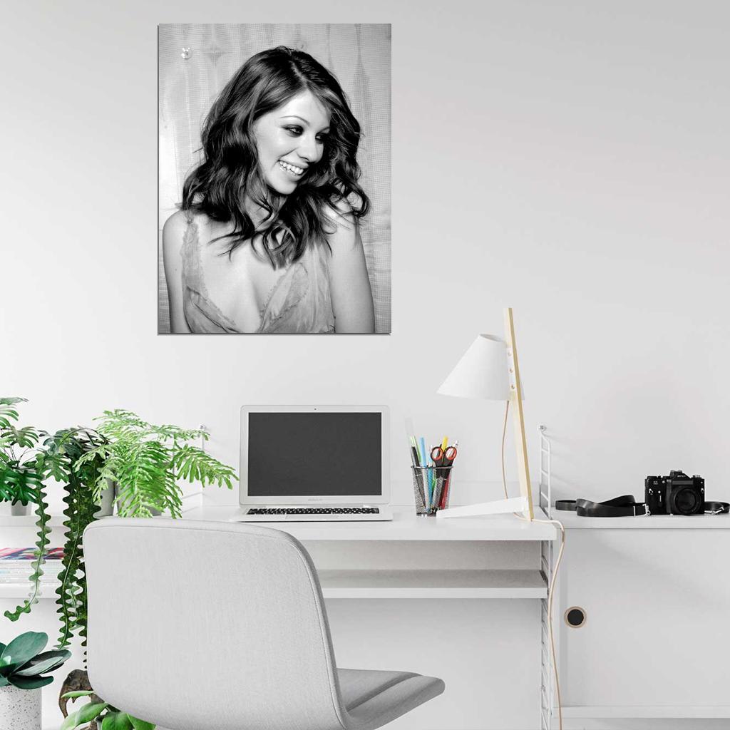 Michelle Trachtenberg Actress BW Wall Art Print Poster