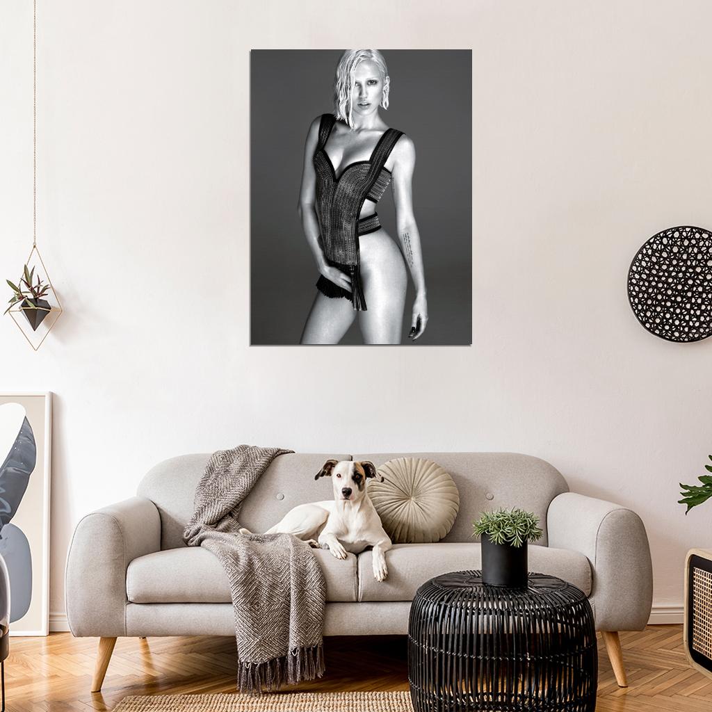 Miley Cyrus Sexy Pop Music Singer BW Wall Art Print Poster