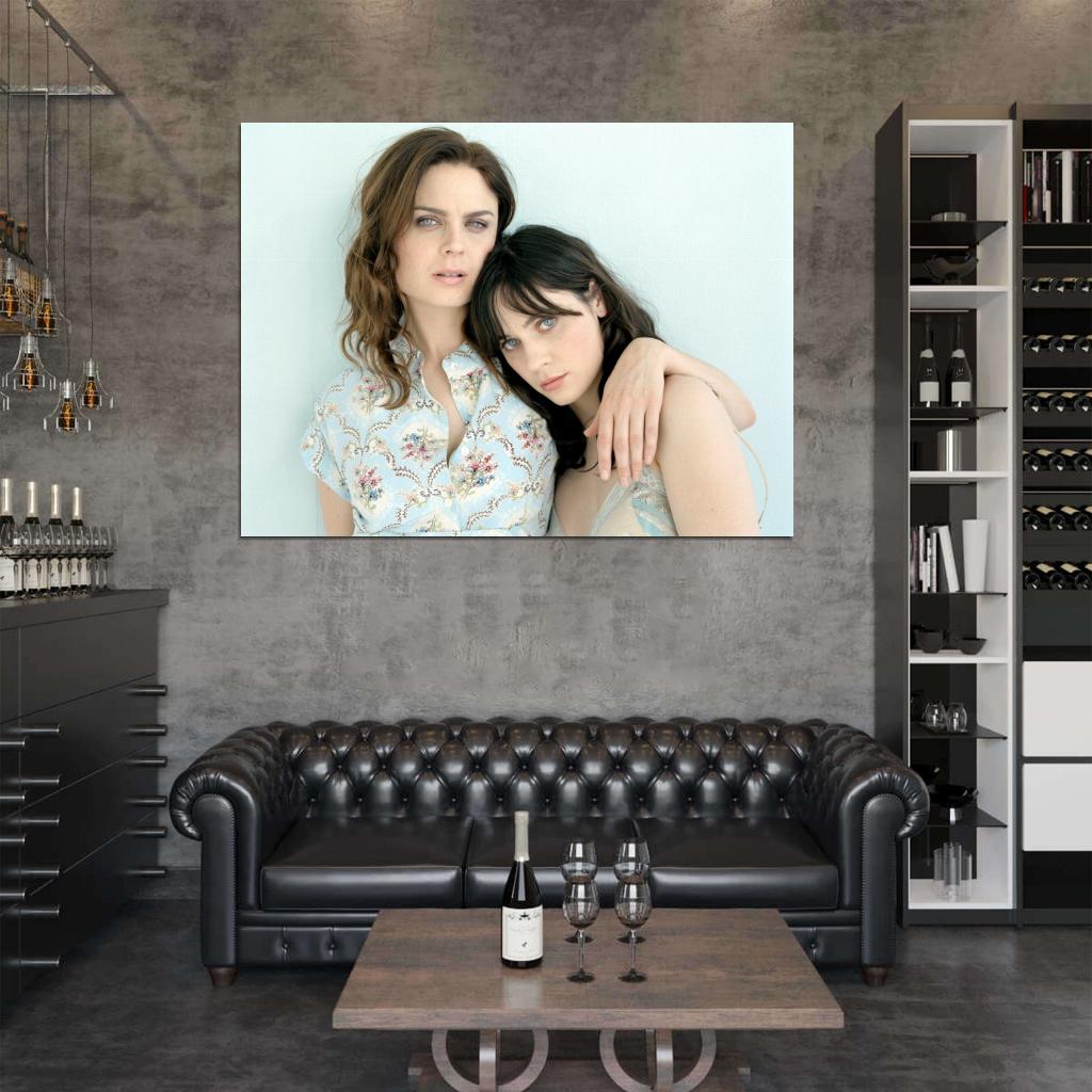 Zooey Deschanel Emily Deschanel Actress Wall Art Print Poster