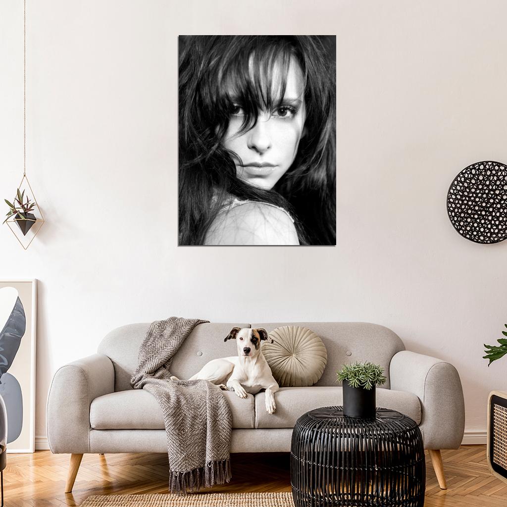 Jennifer Love Hewitt Portrait BW Wall Art Print Poster