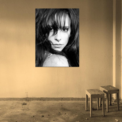 Jennifer Love Hewitt Portrait BW Wall Art Print Poster