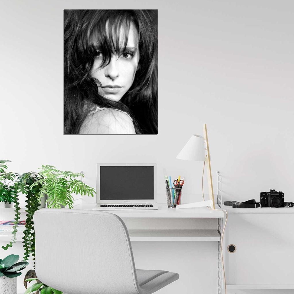 Jennifer Love Hewitt Portrait BW Wall Art Print Poster