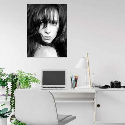 Jennifer Love Hewitt Portrait BW Wall Art Print Poster