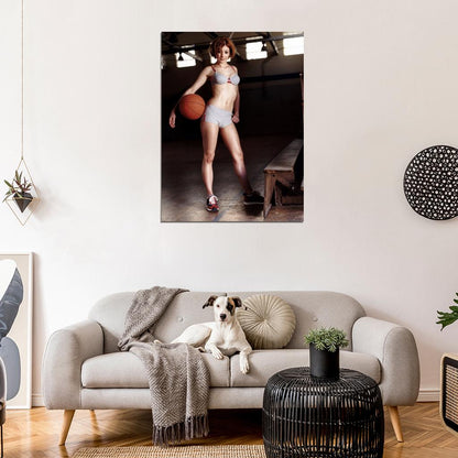 Alyson Hannigan Basketball Sexy Actress Wall Art Print Poster