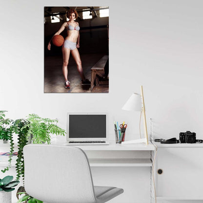 Alyson Hannigan Basketball Sexy Actress Wall Art Print Poster