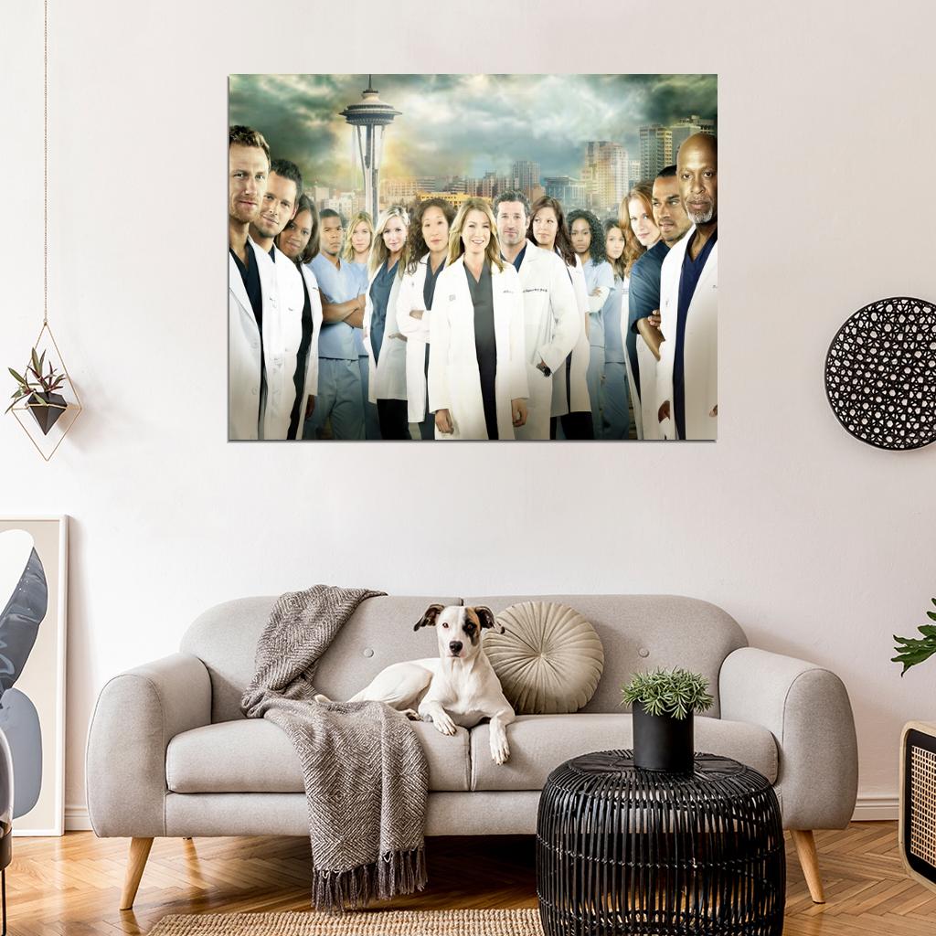 Grey's Anatomy Characters Cast Tv Series Wall Art Print Poster