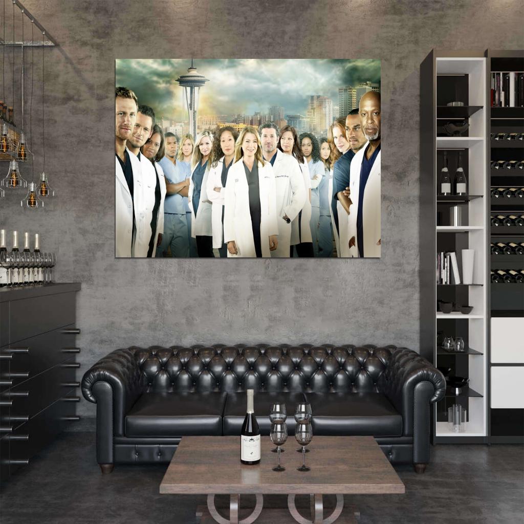 Grey's Anatomy Characters Cast Tv Series Wall Art Print Poster