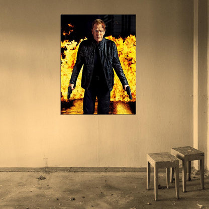 24 Live Another Day Jack Bauer Amazing Fire Tv Series Wall Art Print Poster