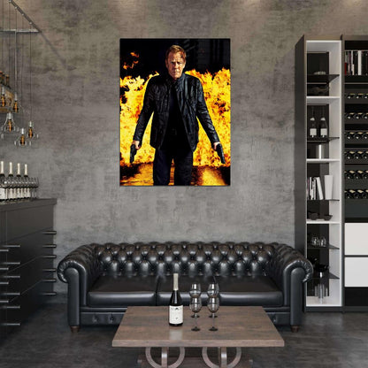 24 Live Another Day Jack Bauer Amazing Fire Tv Series Wall Art Print Poster