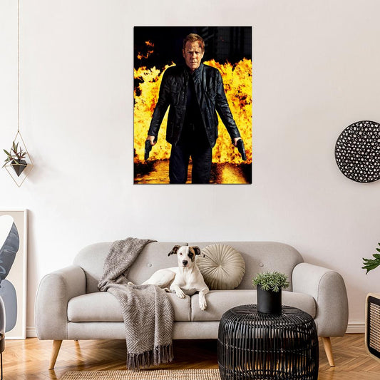 24 Live Another Day Jack Bauer Amazing Fire Tv Series Wall Art Print Poster