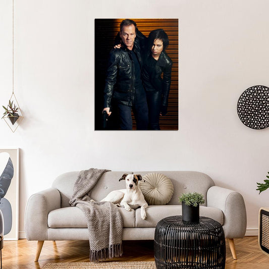 24 Live Another Day Kiefer Sutherland Mary Lynn Rajskub Tv Series Wall Art Print Poster