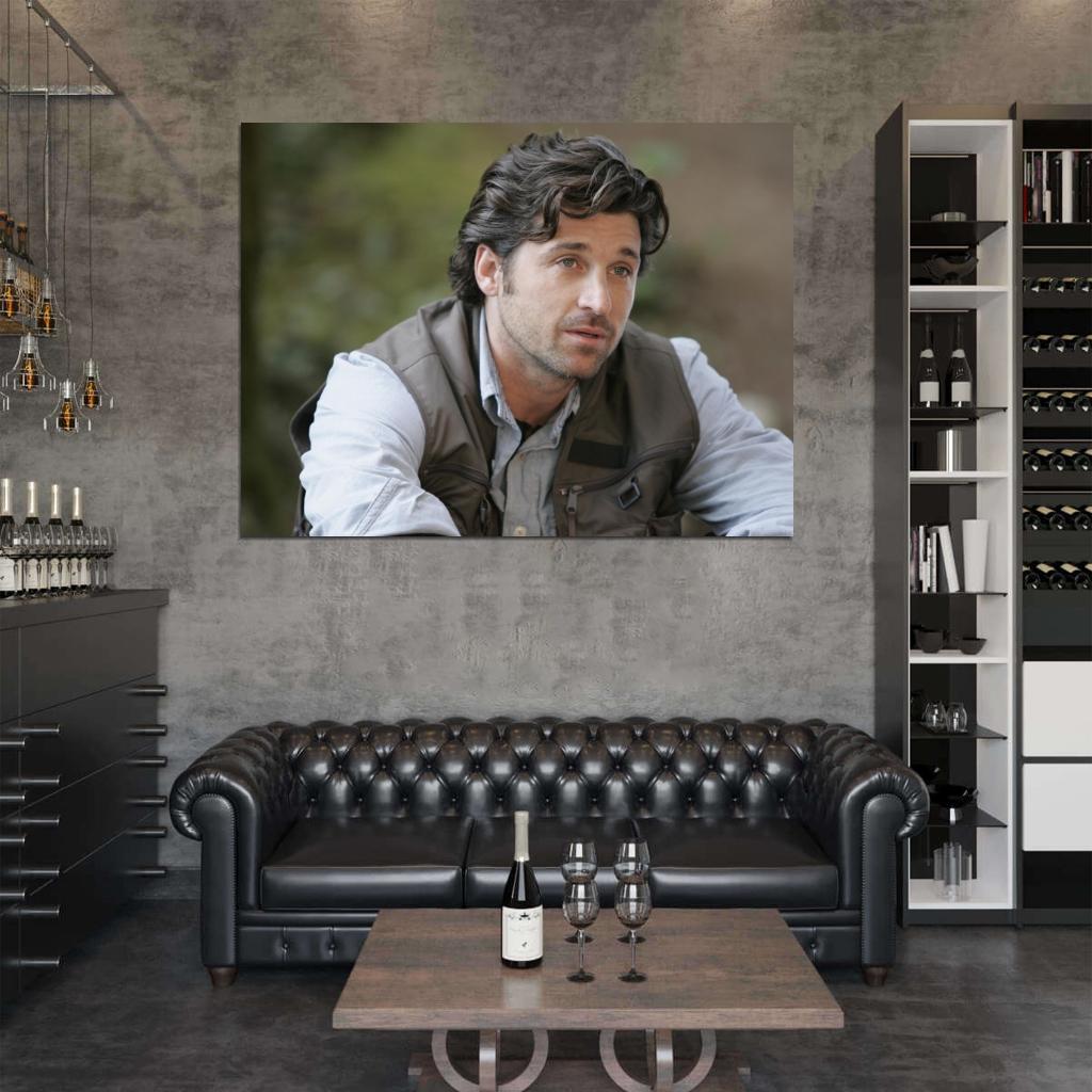 Grey's Anatomy Patrick Dempsey Derek Shepherd Tv Series Wall Art Print Poster