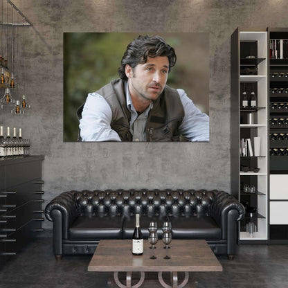 Grey's Anatomy Patrick Dempsey Derek Shepherd Tv Series Wall Art Print Poster