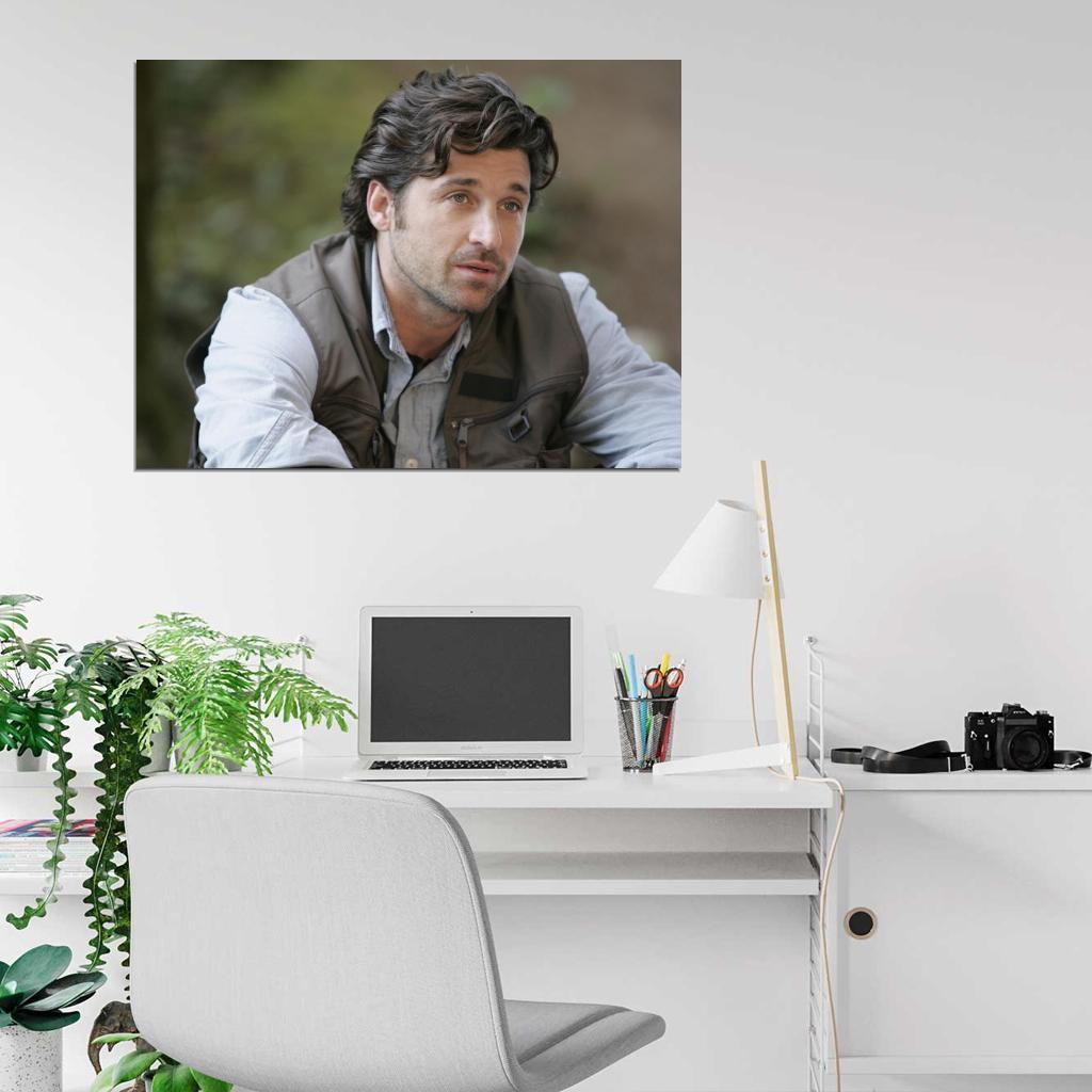 Grey's Anatomy Patrick Dempsey Derek Shepherd Tv Series Wall Art Print Poster