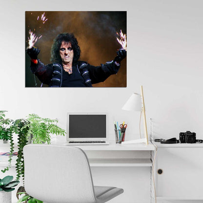 Alice Cooper Hard Rock Music Singer Wall Art Print Poster