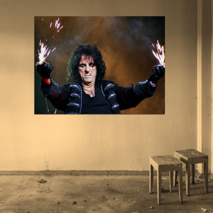 Alice Cooper Hard Rock Music Singer Wall Art Print Poster