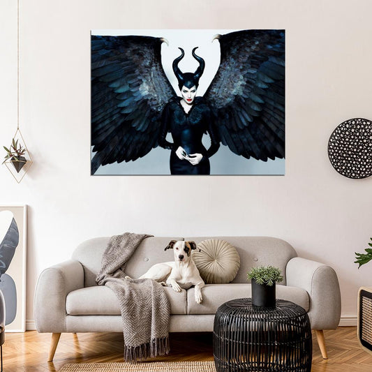 Maleficent Angelina Jolie Movie Actor Wall Art Print Poster