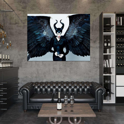 Maleficent Angelina Jolie Movie Actor Wall Art Print Poster