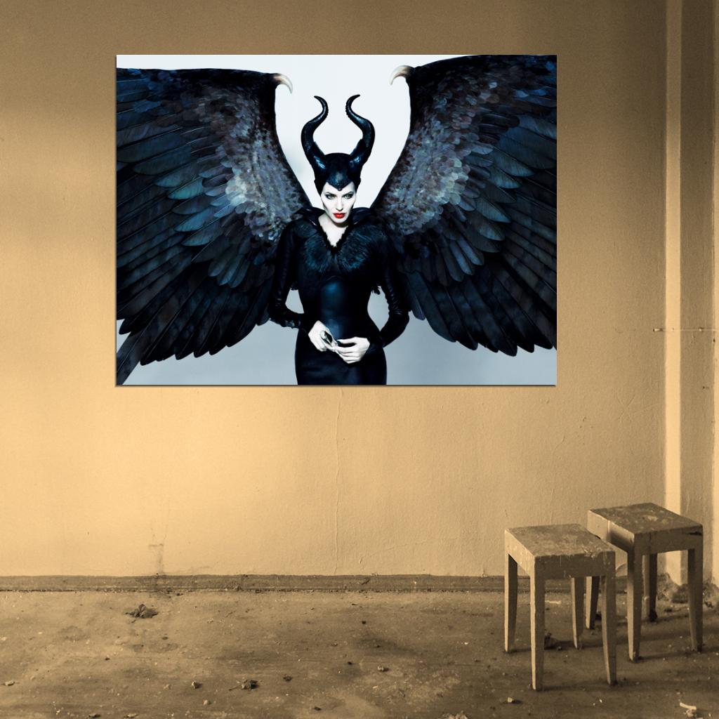 Maleficent Angelina Jolie Movie Actor Wall Art Print Poster