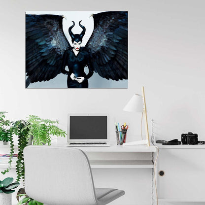 Maleficent Angelina Jolie Movie Actor Wall Art Print Poster