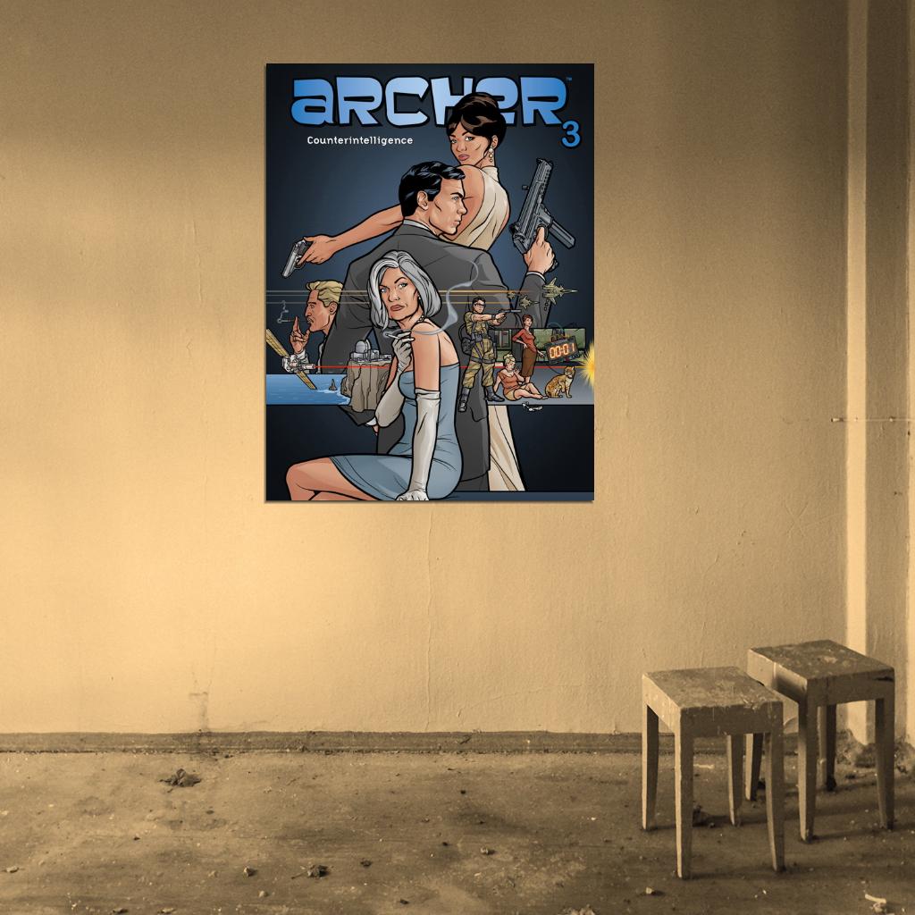 Archer Painting Tv Series Wall Art Print Poster