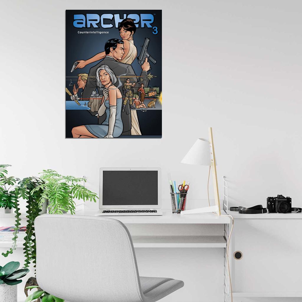 Archer Painting Tv Series Wall Art Print Poster