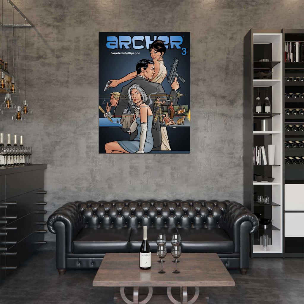 Archer Painting Tv Series Wall Art Print Poster