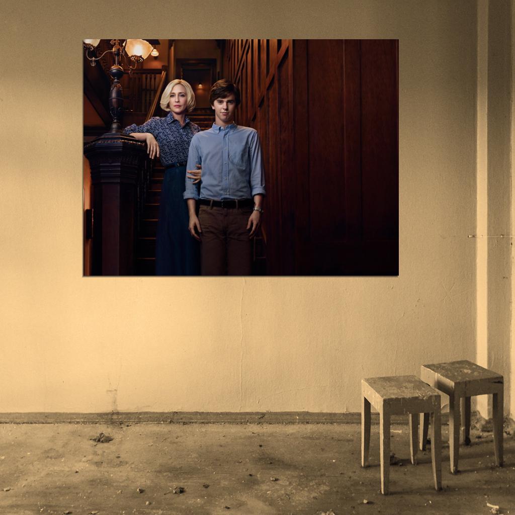 Bates Motel Vera Farmiga Freddie Highmore Tv Series Wall Art Print Poster
