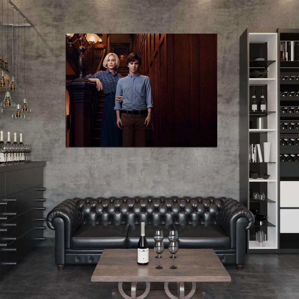 Bates Motel Vera Farmiga Freddie Highmore Tv Series Wall Art Print Poster