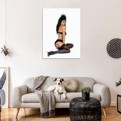 Brooke Burke Sexy Stockings Actress Model Wall Art Print Poster