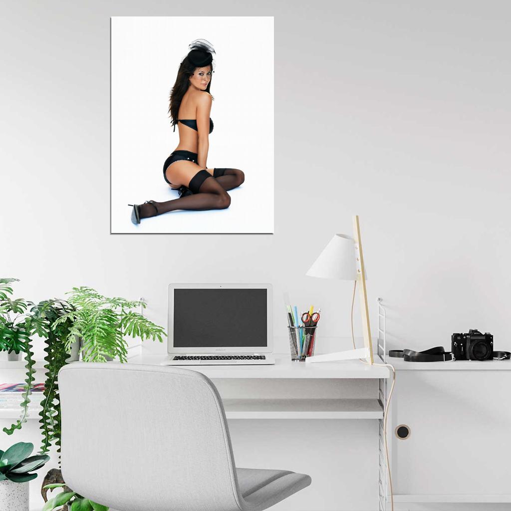 Brooke Burke Sexy Stockings Actress Model Wall Art Print Poster