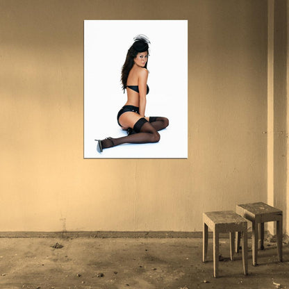 Brooke Burke Sexy Stockings Actress Model Wall Art Print Poster