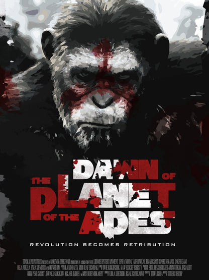 Dawn Of The Planet Of The Apes Movie Art Painting Wall Art Print Poster