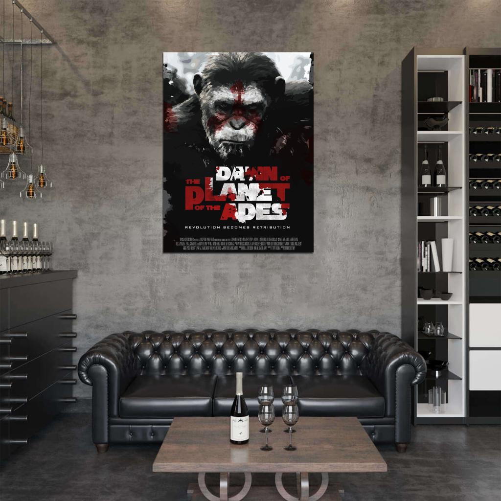 Dawn Of The Planet Of The Apes Movie Art Painting Wall Art Print Poster