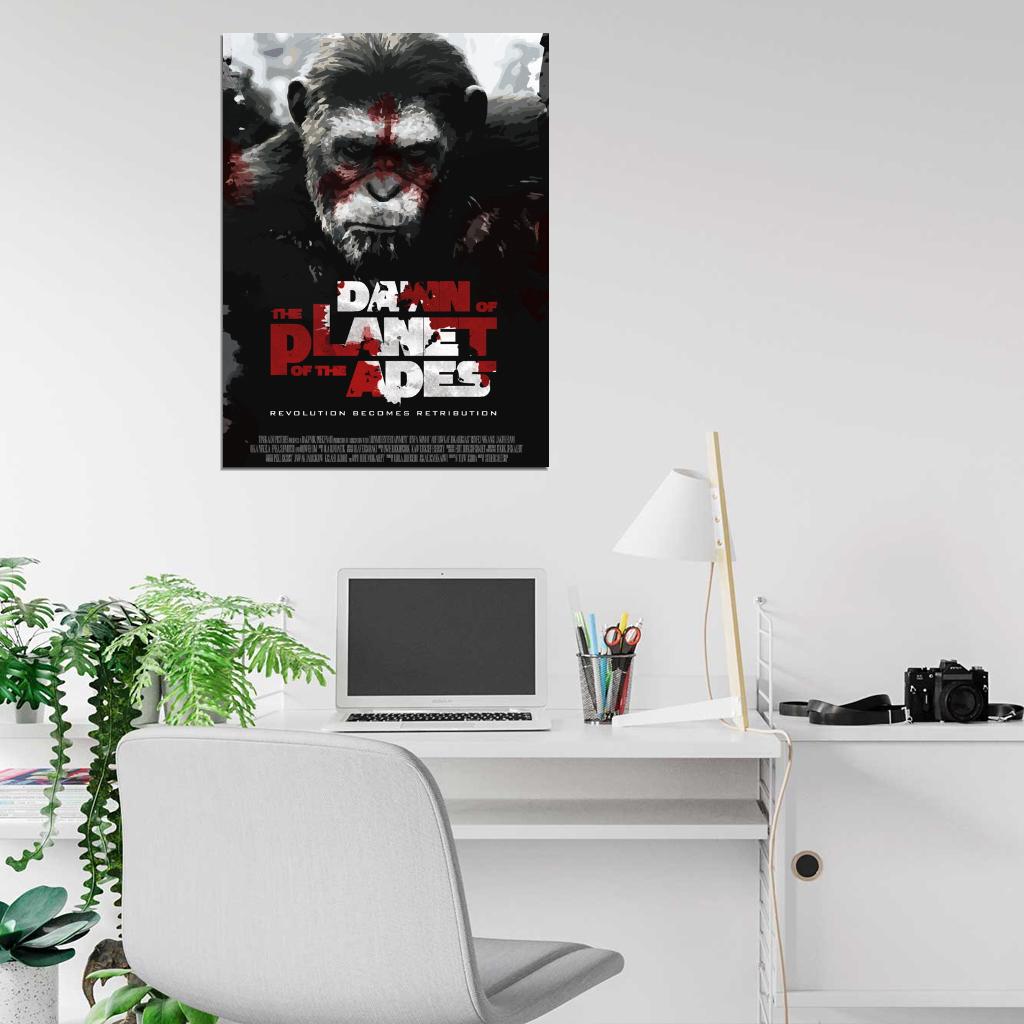 Dawn Of The Planet Of The Apes Movie Art Painting Wall Art Print Poster